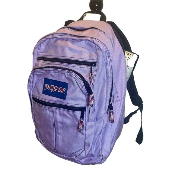 JANSPORT BACKPACK LAPTOP COMPUTER PASTEL LILAC POCKETS SCHOOL COLLEGE VERSATILE - Picture 3 of 16